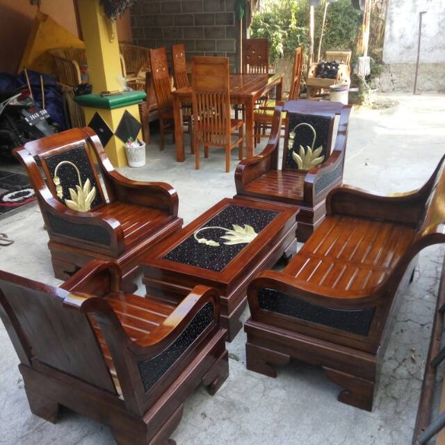 kursi tamu jati ukir semut minimalis 2111 seat bahan kayu jati berkualitas